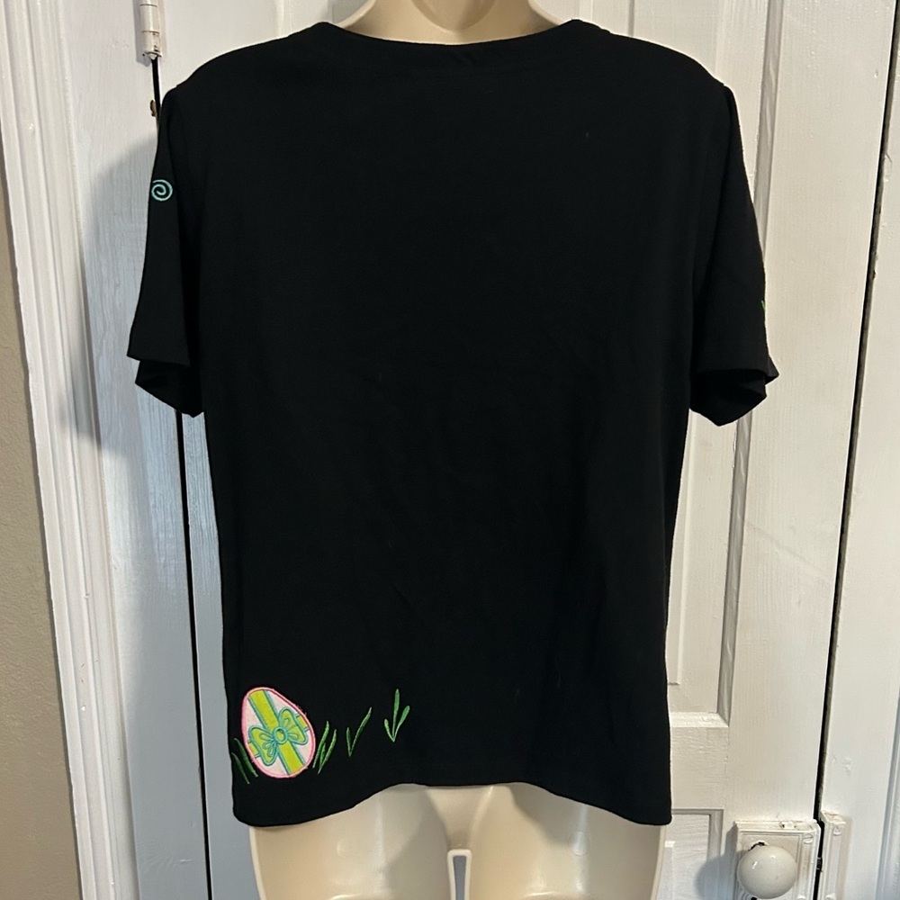 Michael Simon Light Easter Button Down Blouse Med… - image 2